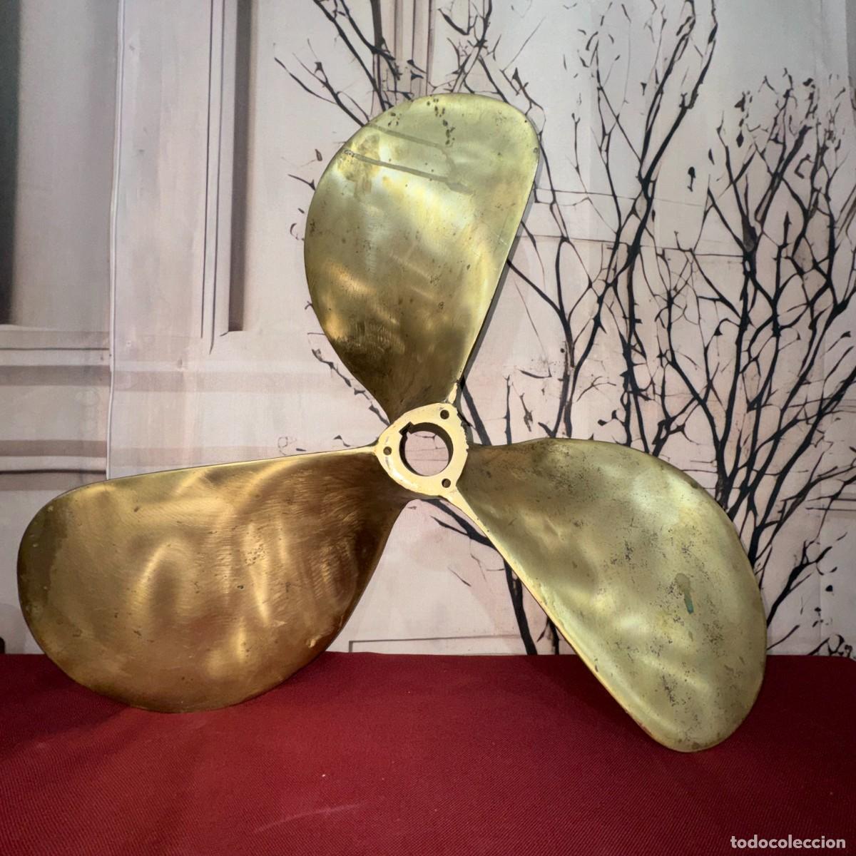 Arte: H&eacute;lice Marina de Tres Palas Fabricada en Bronce Macizo.
