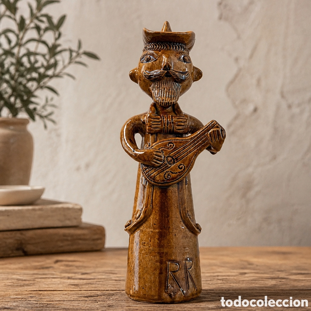 Arte: Rosa Ramalho (1888-1977) -IMPORTANTE ESCULTURA DE UN M&Uacute;SICO. 30 CM