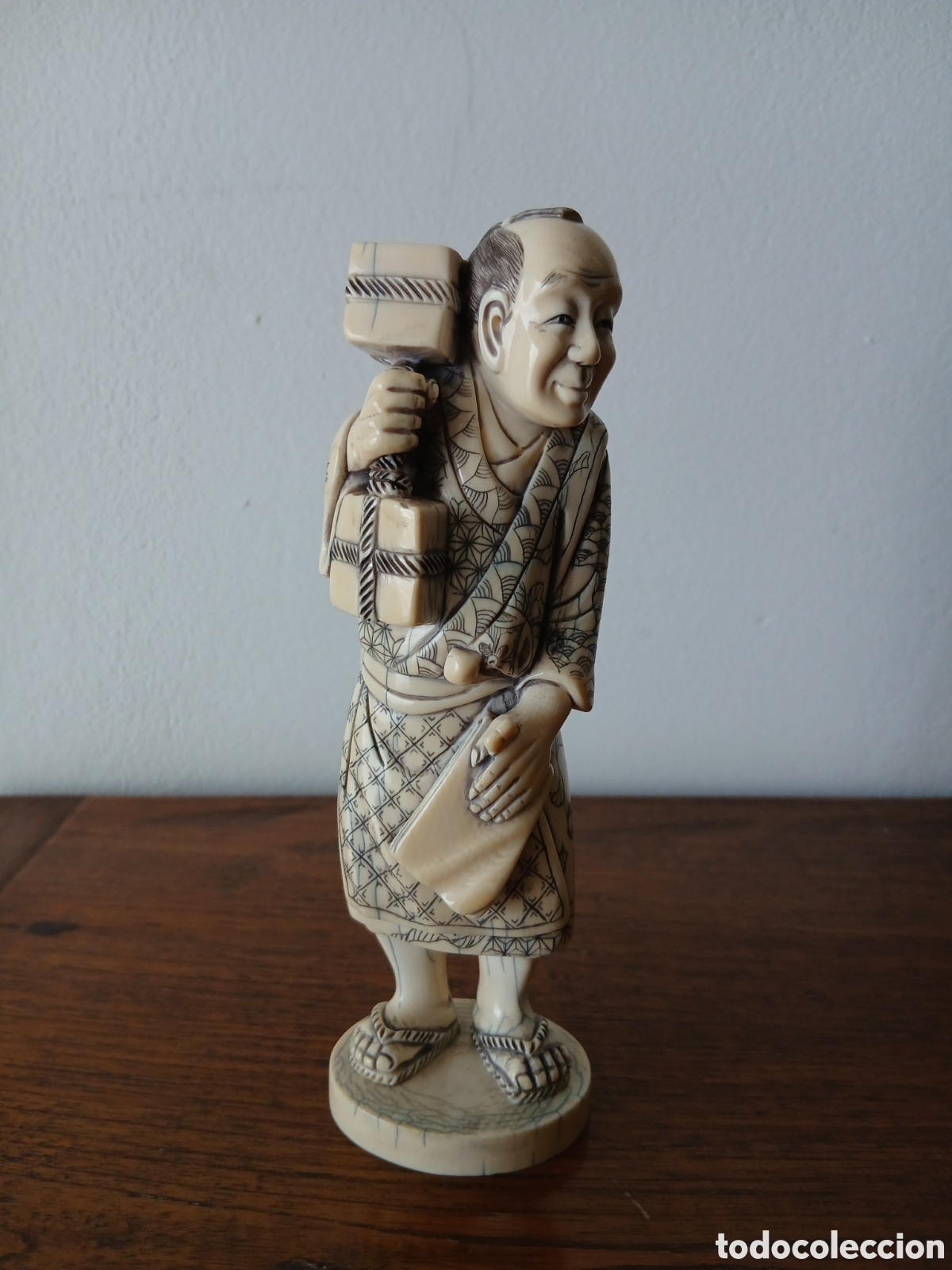 Arte: Okimono Japon&eacute;s antiguo.