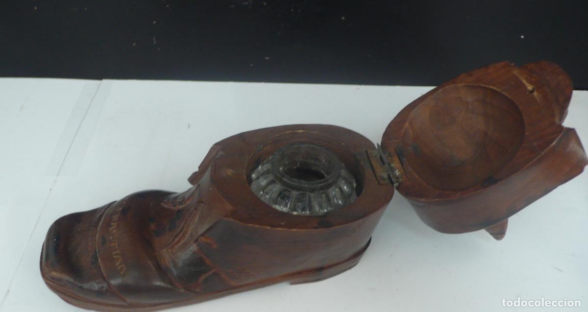 Arte: TALLA DE MADERA FORMA DE ZAPATO - Foto 4