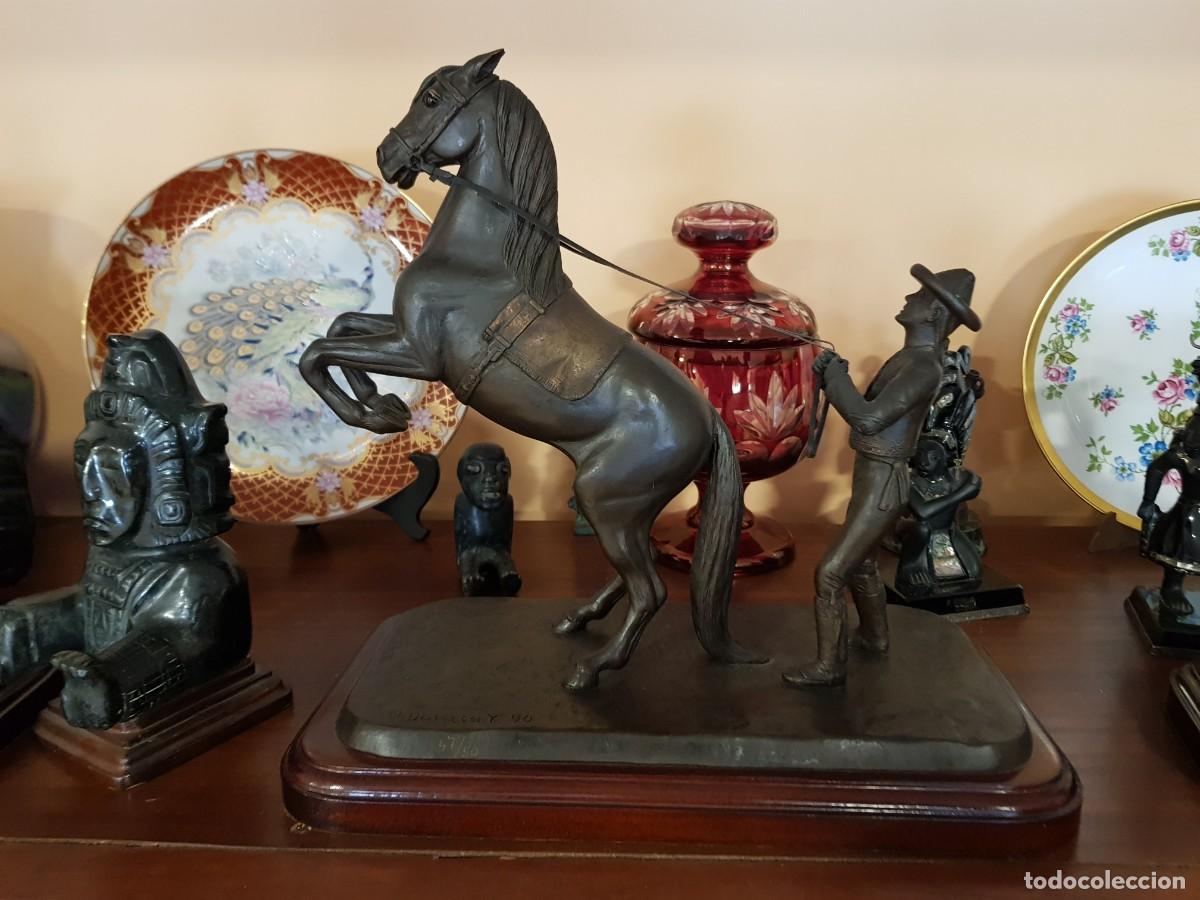 Arte: Nicolas Domecq Ybarra Figura Cabriola Escultura de Bronce 1990