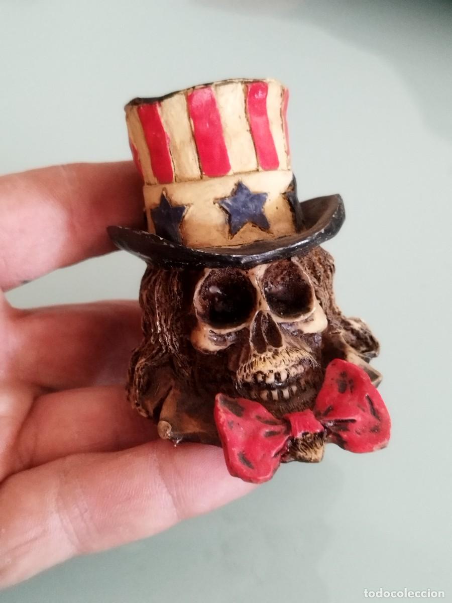 Arte: Figura de calavera, Uncle Sam estados unidos. La tierra de los libres y el hogar de los valientes.