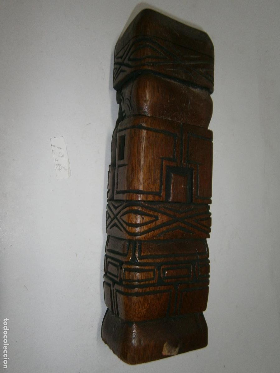 Arte: ANTIGUO TOTEM INCA ESCULTURA DECORATIVA TALLADA EN MADERA GRAN TAMA&Ntilde;O