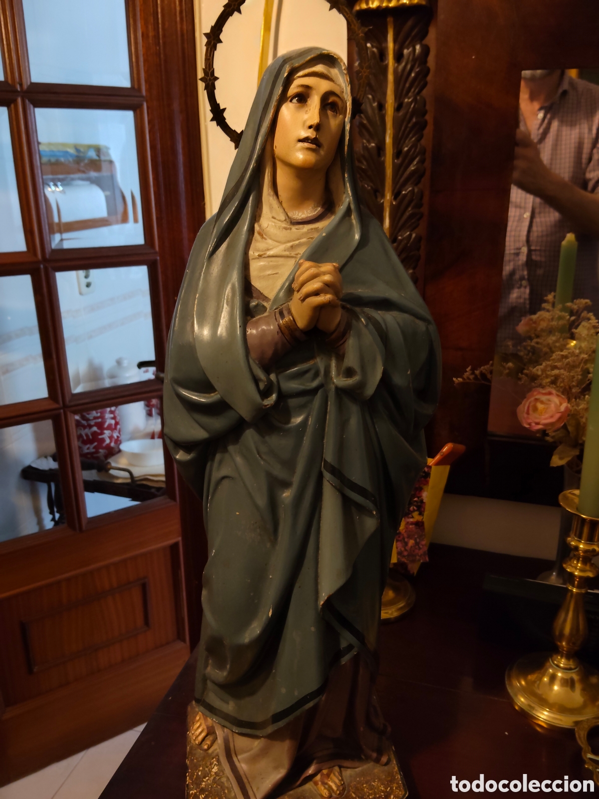 Arte: Virgen Dolorosa pasta de madera
