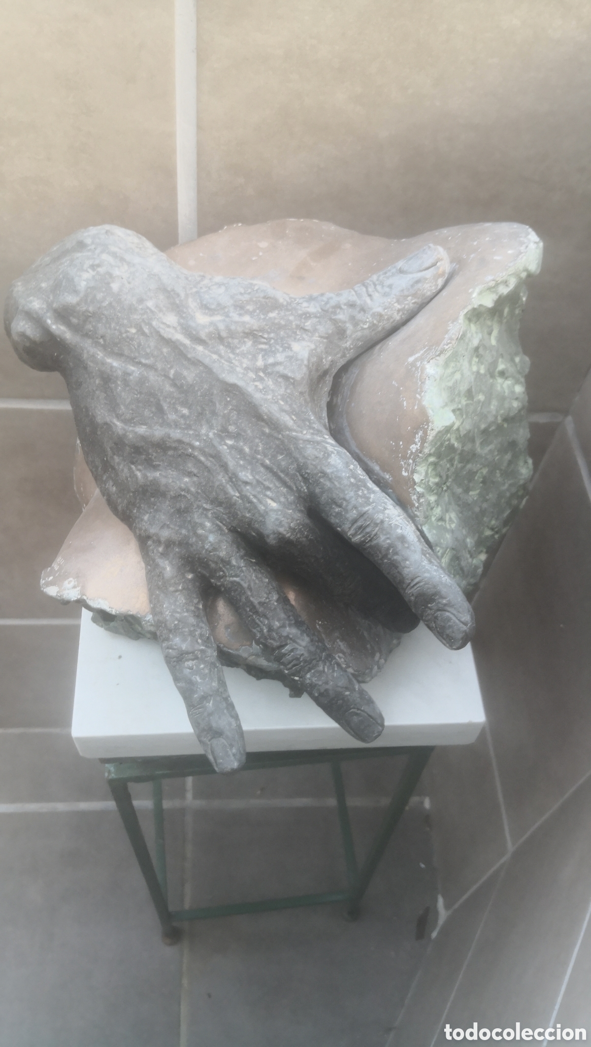 Arte: Escultura en bronce sin t&iacute;tulo (Mano l&uacute;brica)