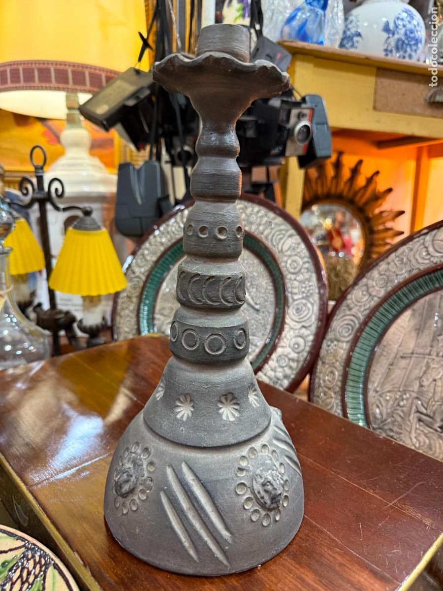 Arte: CANDELERO REALIZADO EN TERRACOTA - MEDIDA 33 CM