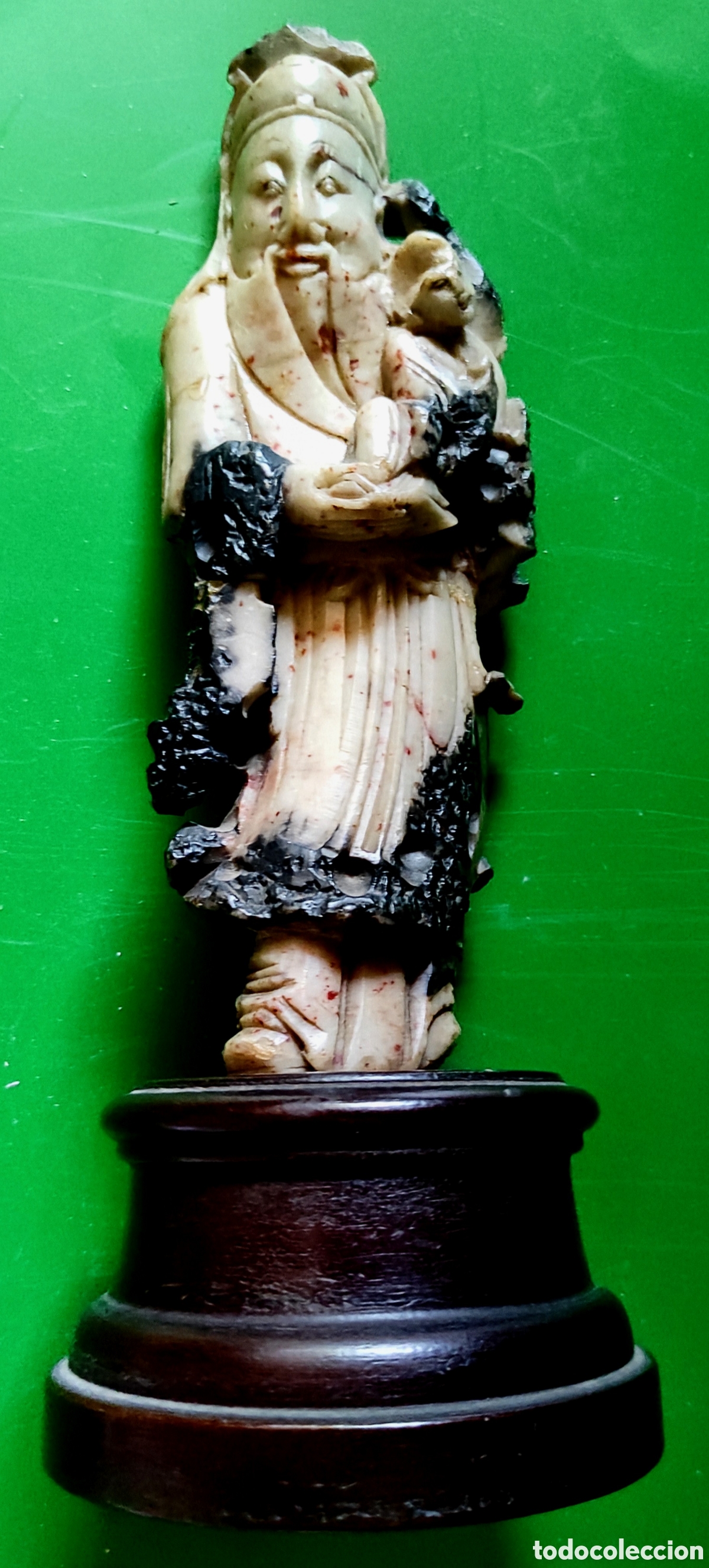 Arte: Escultura de Sabio oriental, hecho en esteatita.
