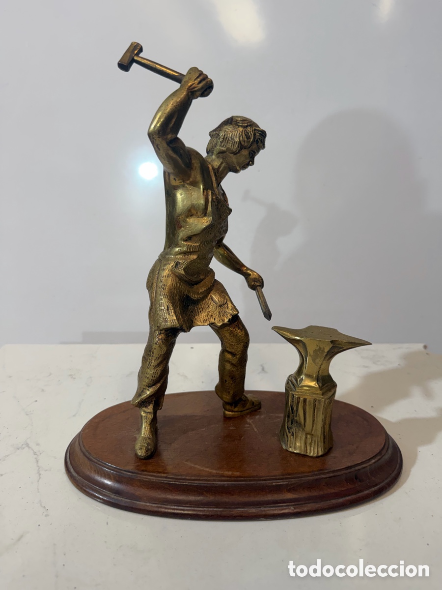 Arte: Figura Herrero Yunque Bronce 30cm
