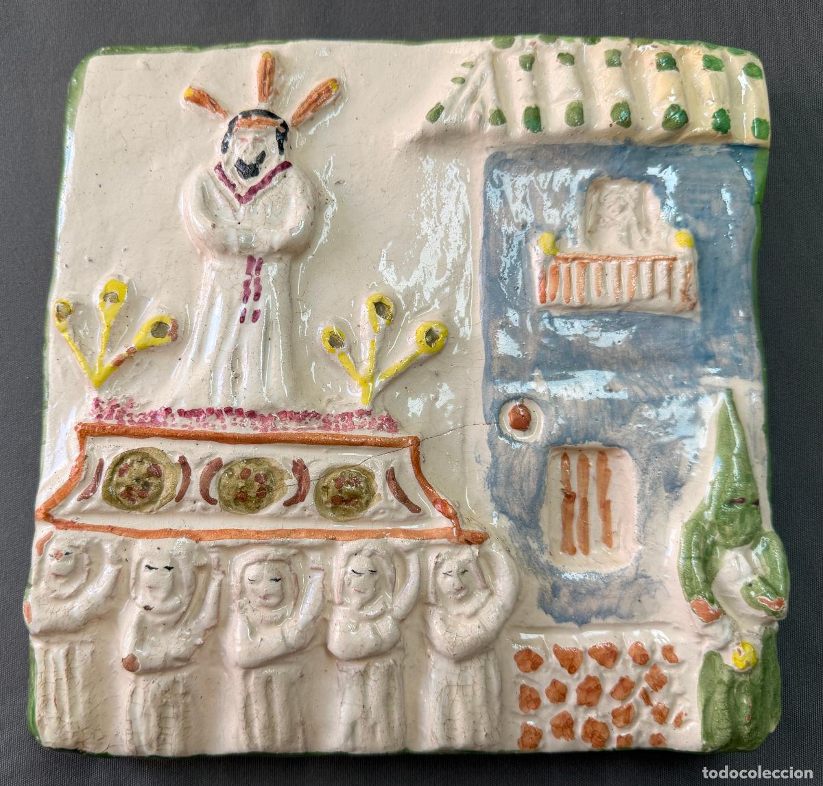 Arte: Hermanos Morillo , Colonia de Santa In&eacute;s , M&aacute;laga , placa de colgar , Cautivo , Semana Santa