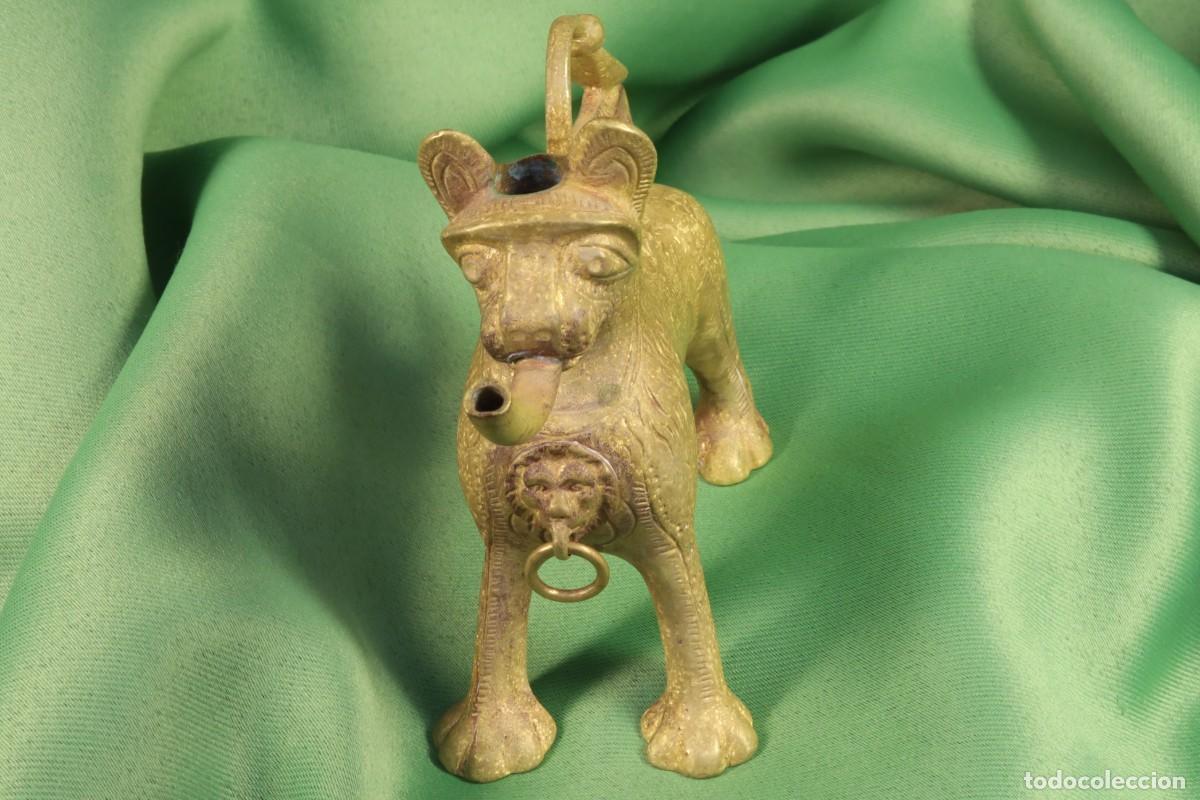 Arte: Le&oacute;n de bronce. Aguamanil. Erhard & S&ouml;hne. S.XIX Bronze Lion. Ewer. Erhard & S&ouml;hne. 19th Century