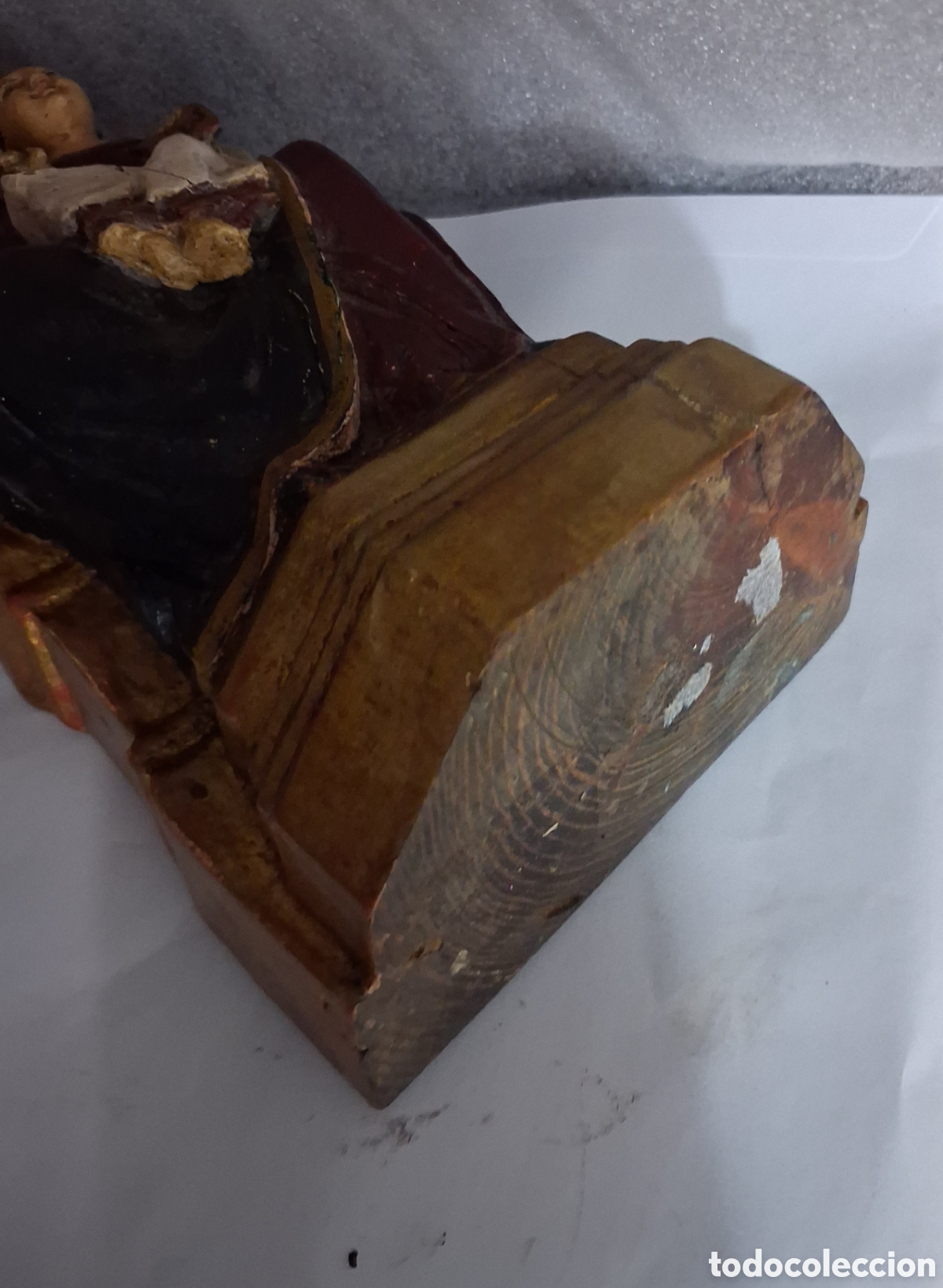 Arte: Virgen con Ni&ntilde;o en madera maciza - Foto 9