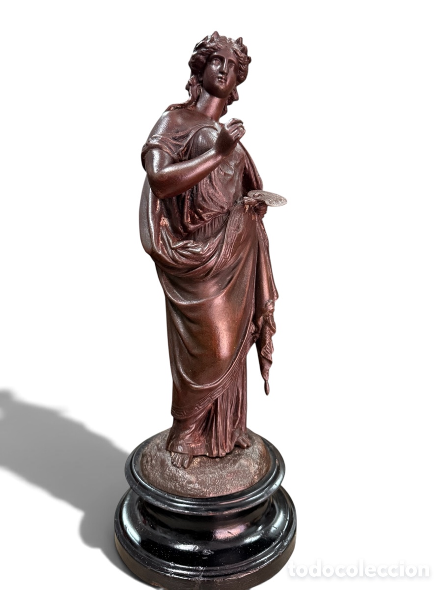 Arte: Escultura Francesa S. XIX &rdquo;El Amor del Arte&rdquo; &ndash; Alegor&iacute;a de la Pintura (39 cm)