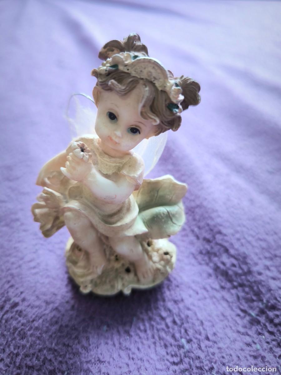 Arte: Figura Hada &Aacute;ngel De Resina Con Alas De Tul &ndash; Decorativa Vintage &ndash; Coleccionismo Fantas&iacute;a