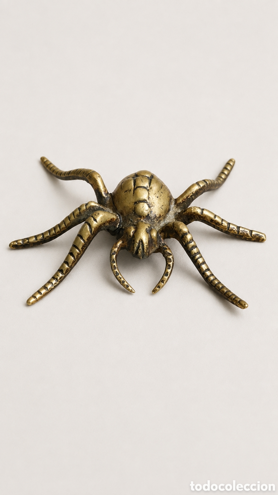Arte: Escultura Ara&ntilde;a Bronce/laton vintage