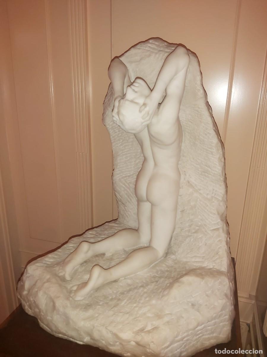 Arte: Espectacular Escultura en M&aacute;rmol &rdquo;La Desesperaci&oacute;n&rdquo; - Agust&iacute;n Querol y Subirats (C. 1900)