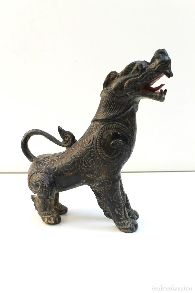 Arte: ESCULTURA ORIENTAL EN BRONCE- PERRO FOO