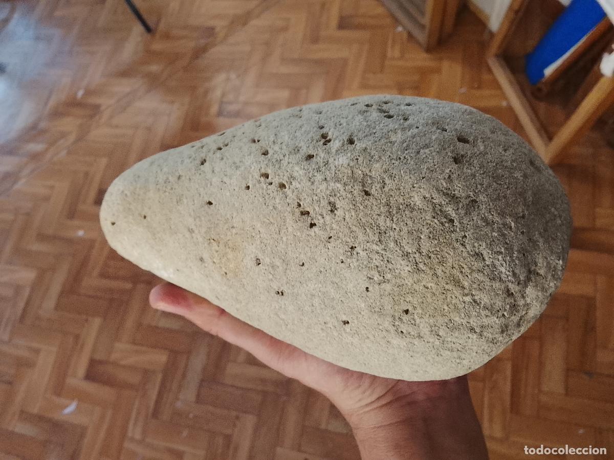 Arte: columna balustrada ANTIGUA piedra LABRADA GRAN TAMA&Ntilde;O MAS DE 3 KILOS . ACUARIOS SUJETA PUERTAS