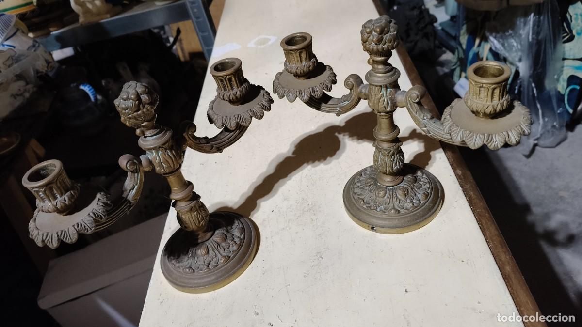 Arte: Paire de chandelier Napol&eacute;on 3 d &eacute;poque original