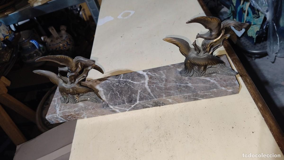 Arte: Sculpture bronze et marbre 1900 d &eacute;poque original