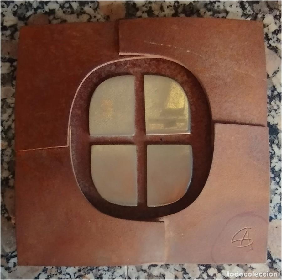 Arte: ESCULTURA AMADEO GABINO ARMADURA ESPACIAL ACERO Y HIERRO OXIDADO FIRMADA MIDE 20/20 CM