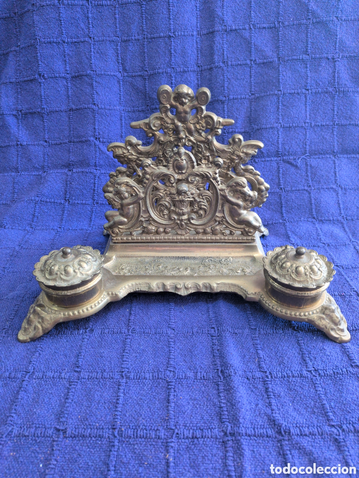 Kunst: Escriban&iacute;a antigua de sobremesa en bronce estilo Imperio