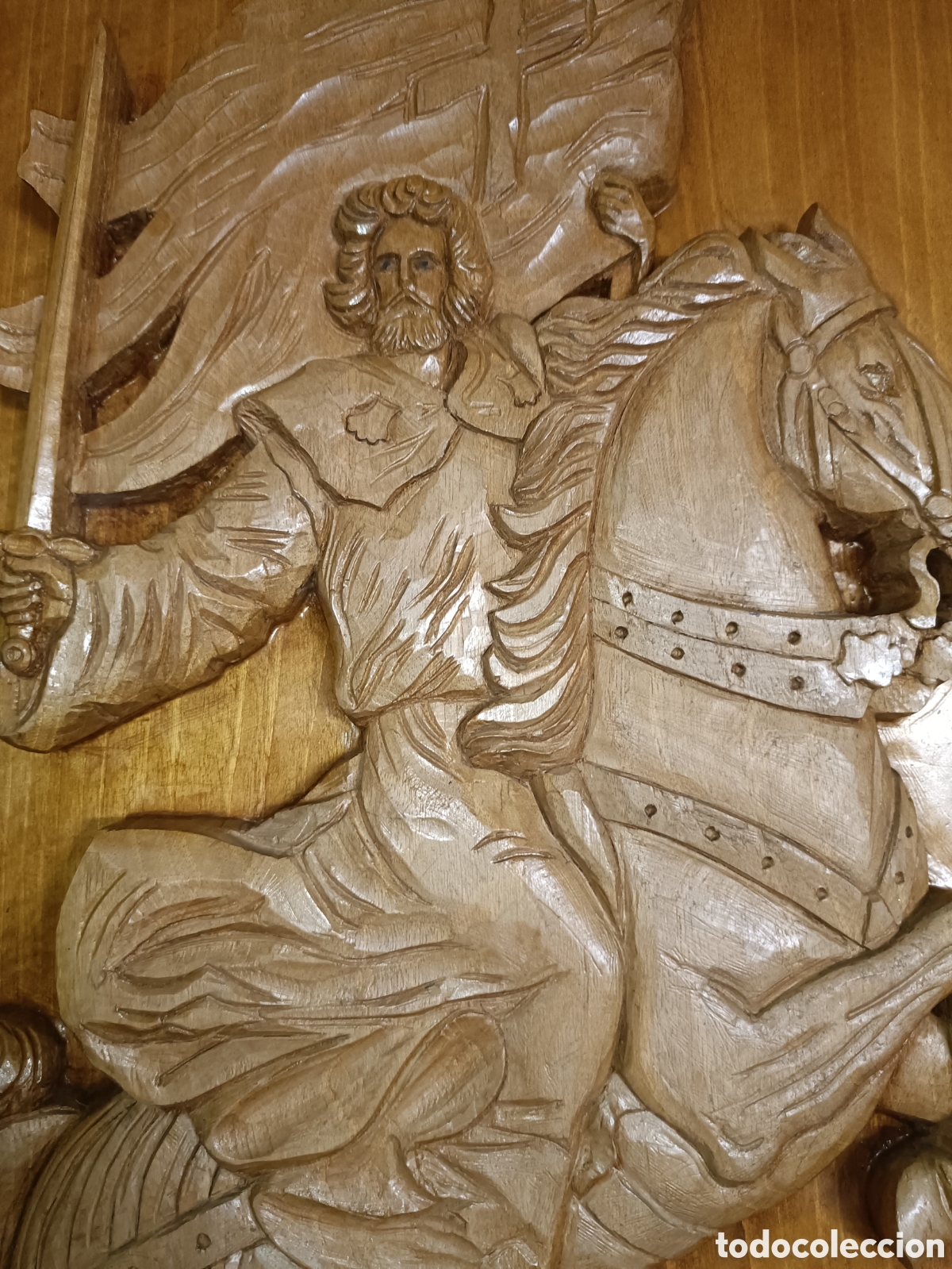 Arte: Santiago a caballo, madera - Foto 2