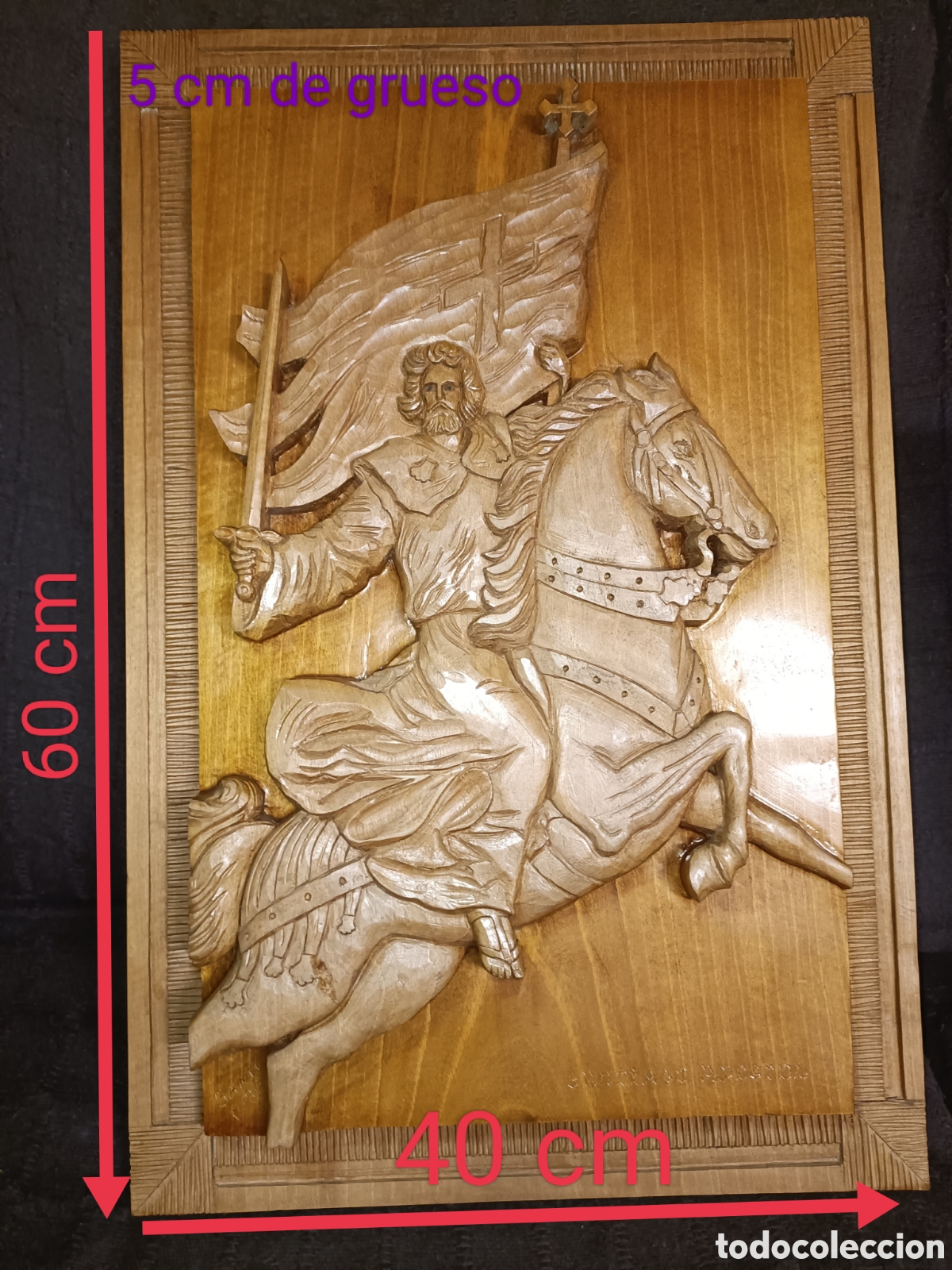 Arte: Santiago a caballo, madera - Foto 5