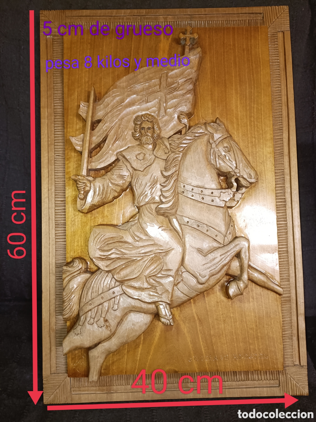 Arte: Santiago a caballo, madera - Foto 6