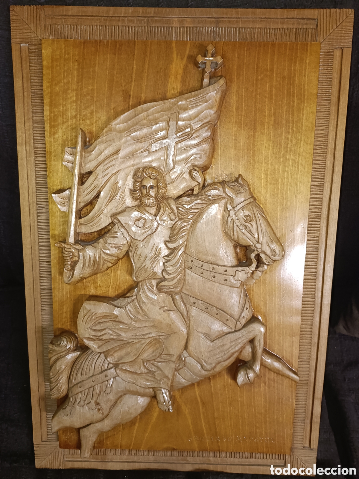 Arte: Santiago a caballo, madera - Foto 8