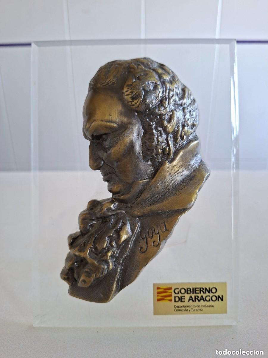 Arte: Busto Bronce Goya sobre Metacrilato 19cm