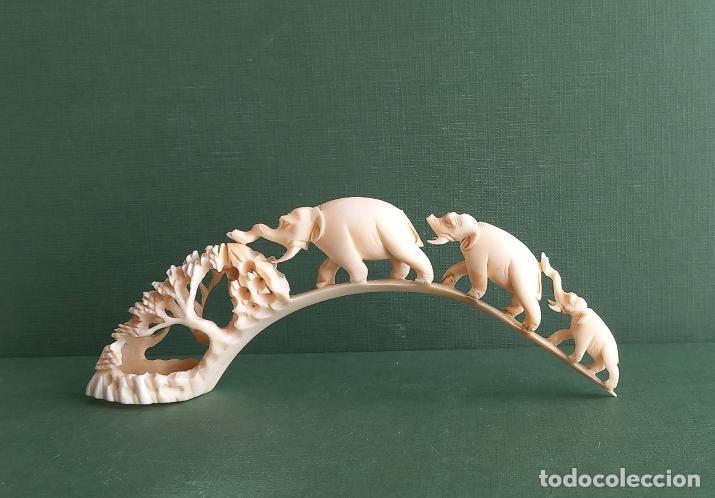 Arte: COLMILLO TALLADO. MARFIL. - Foto 2