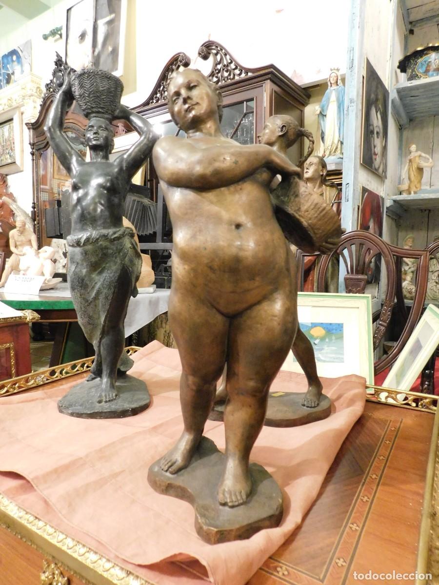 Arte: LAVANDERA ARTUR ALDOMA PUIG EXQUISITA ESCULTURA BRONCE