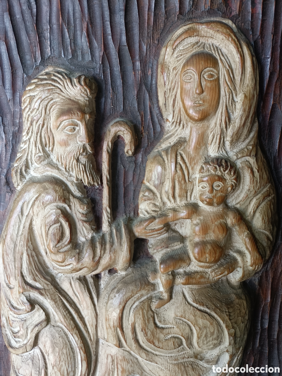 Arte: Tabla tallada, misterio, belen - Foto 1