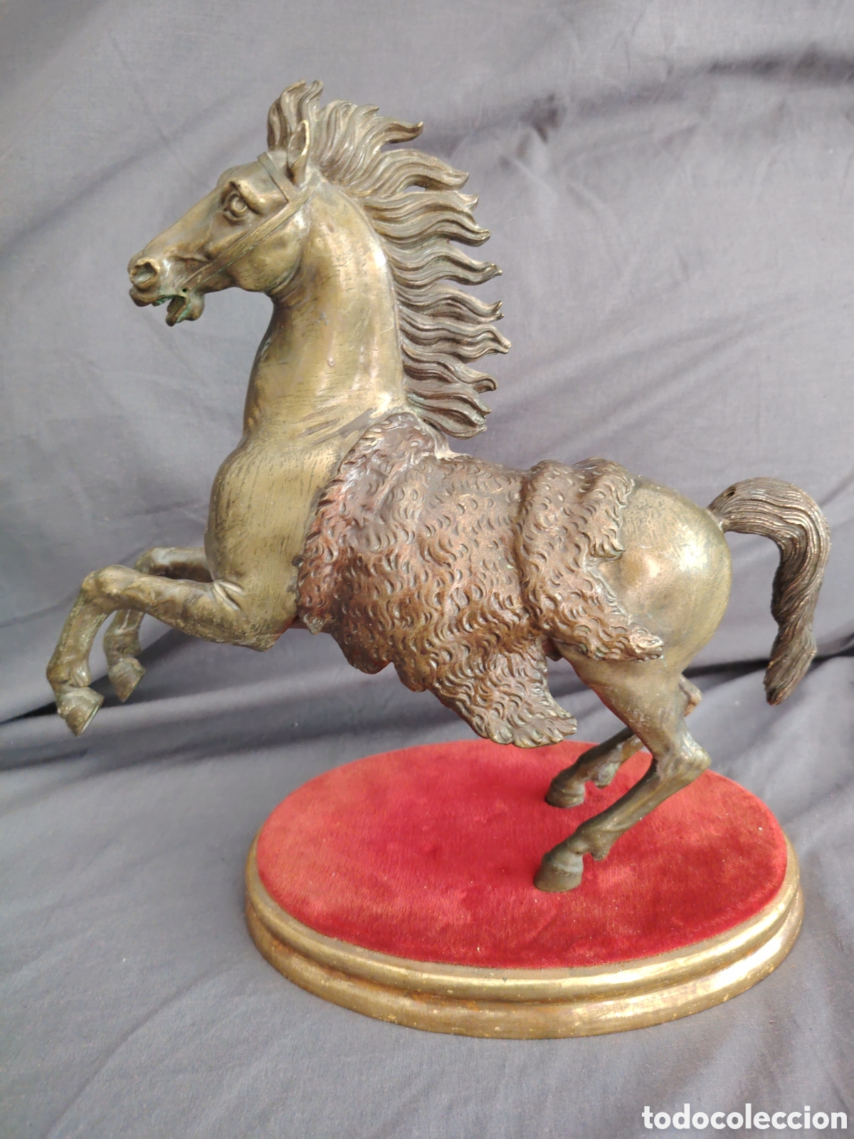 Arte: Antiguo caballo de metal - Foto 4