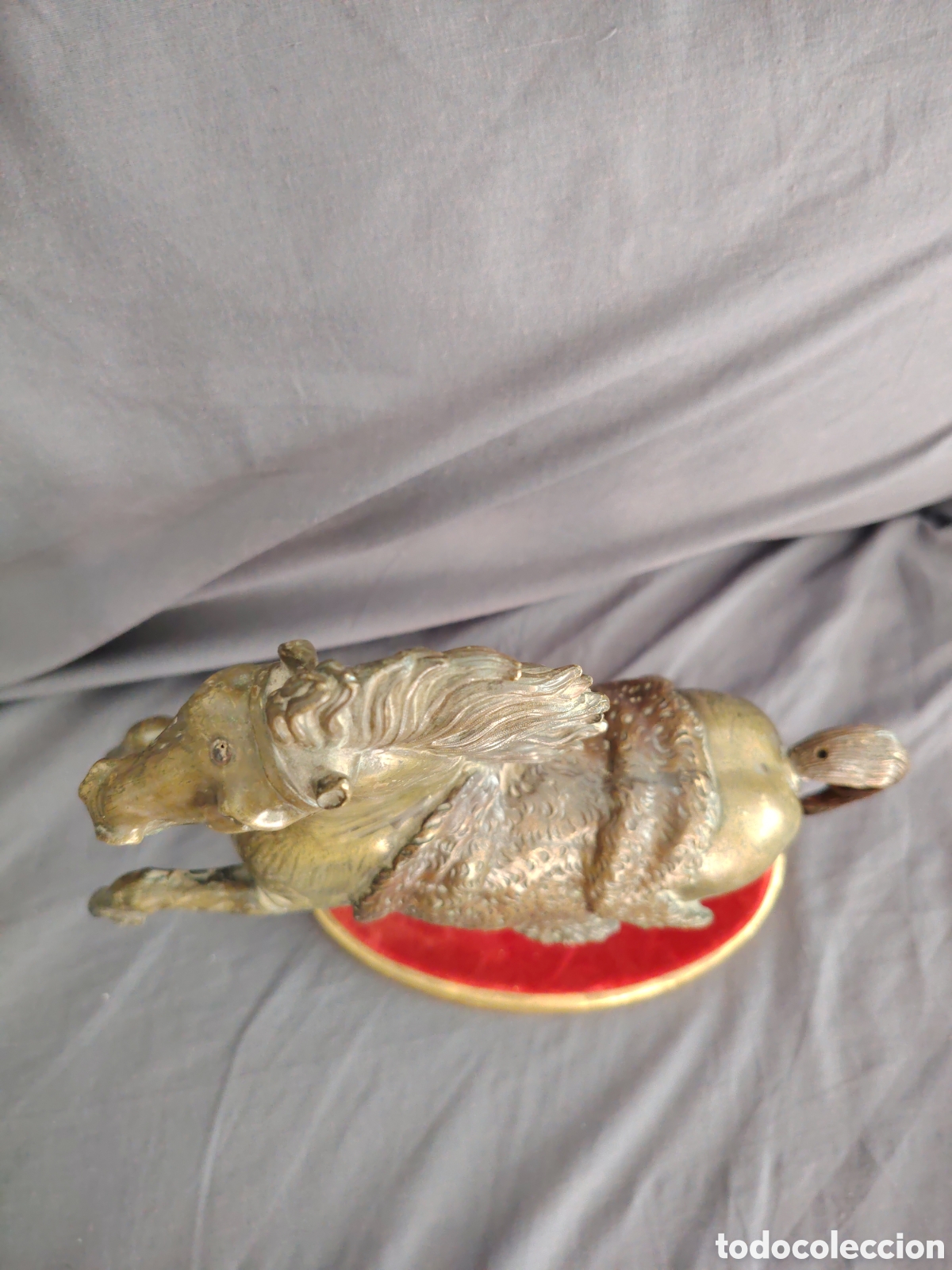 Arte: Antiguo caballo de metal - Foto 5