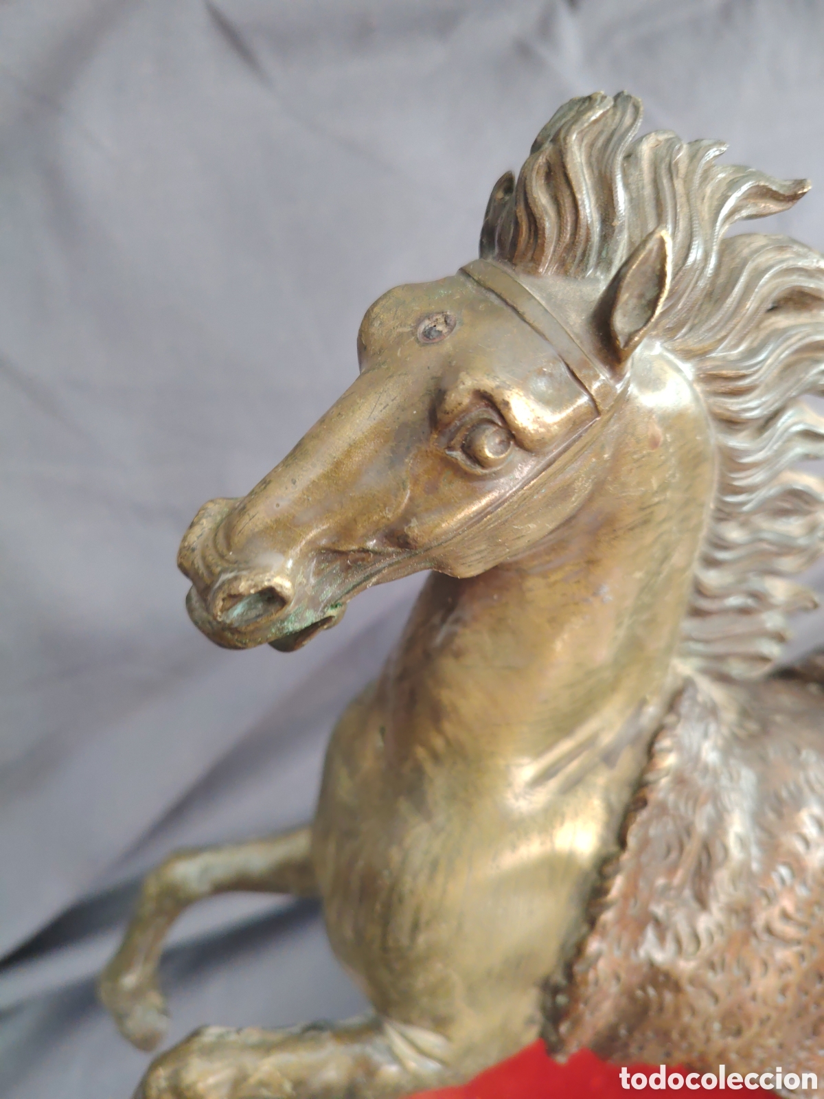 Arte: Antiguo caballo de metal - Foto 6