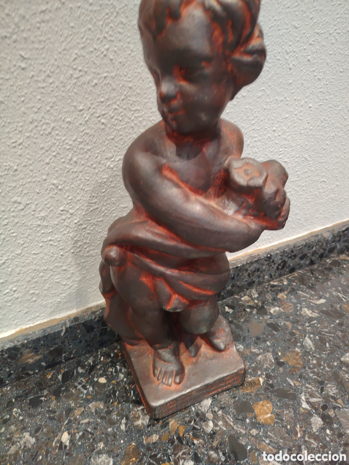 Arte: Querub&iacute;n de terracota raro - Foto 2