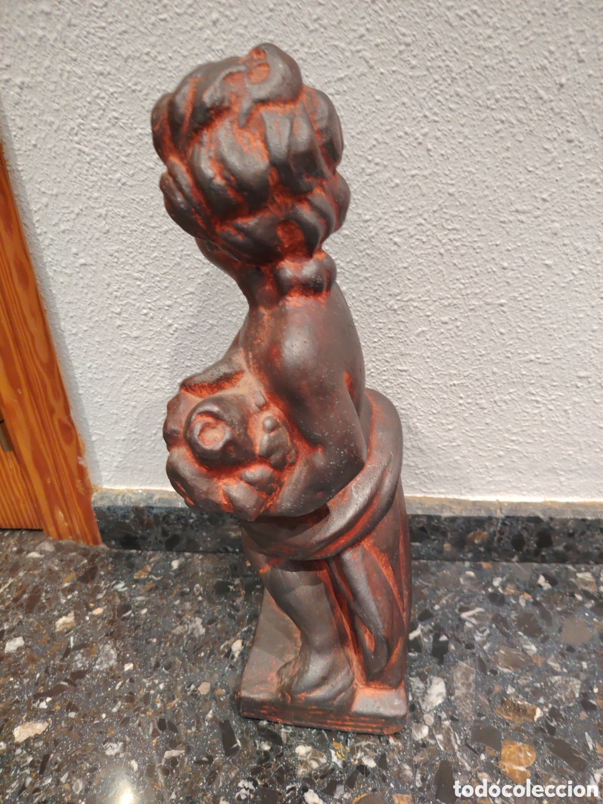 Arte: Querub&iacute;n de terracota raro - Foto 3