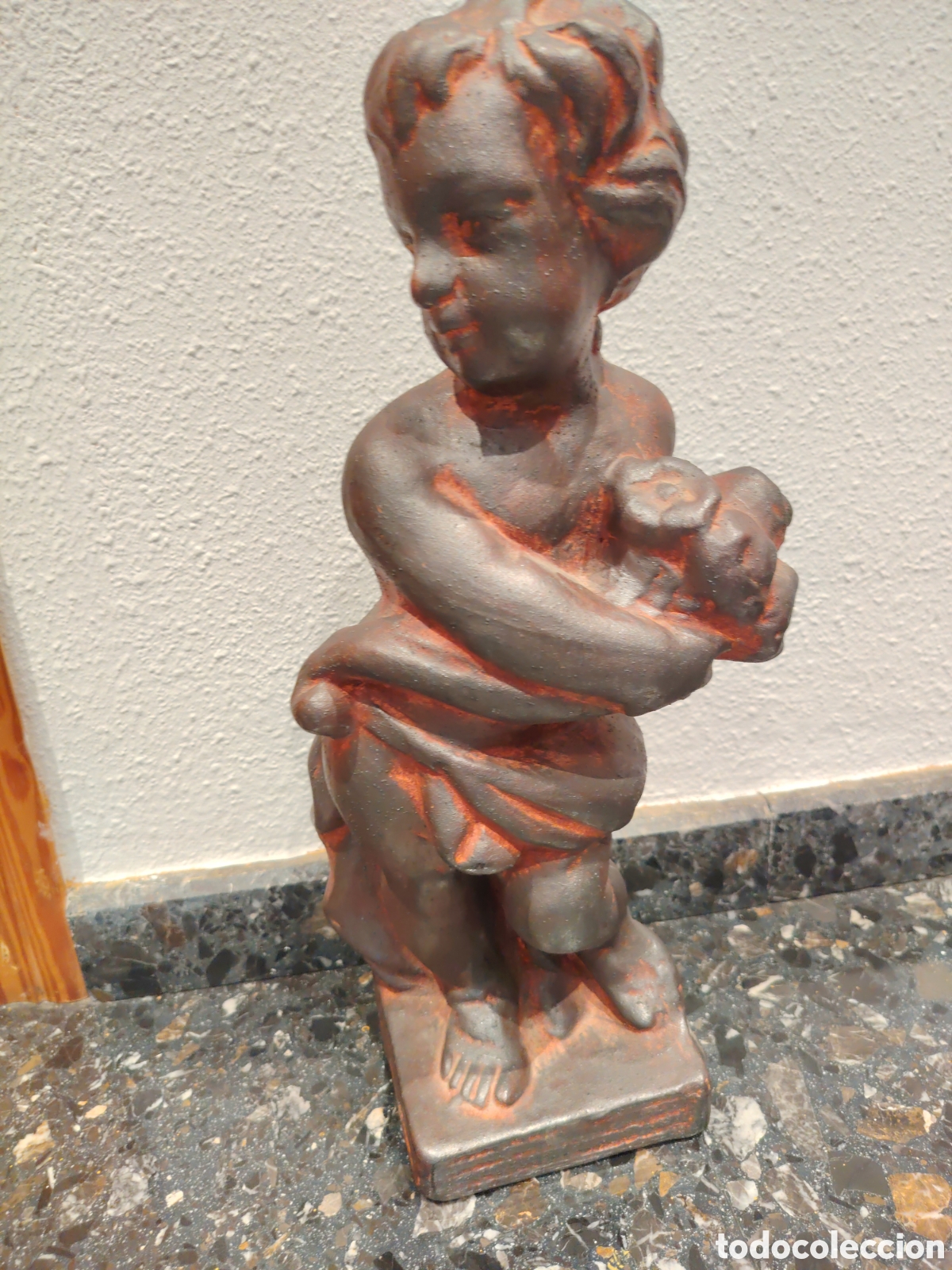 Arte: Querub&iacute;n de terracota raro - Foto 5
