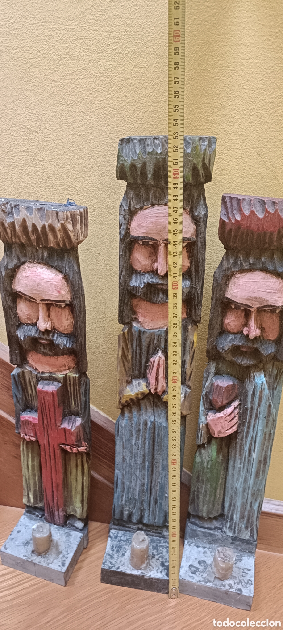 Arte: Ap&oacute;stoles madera, con vela - Foto 2