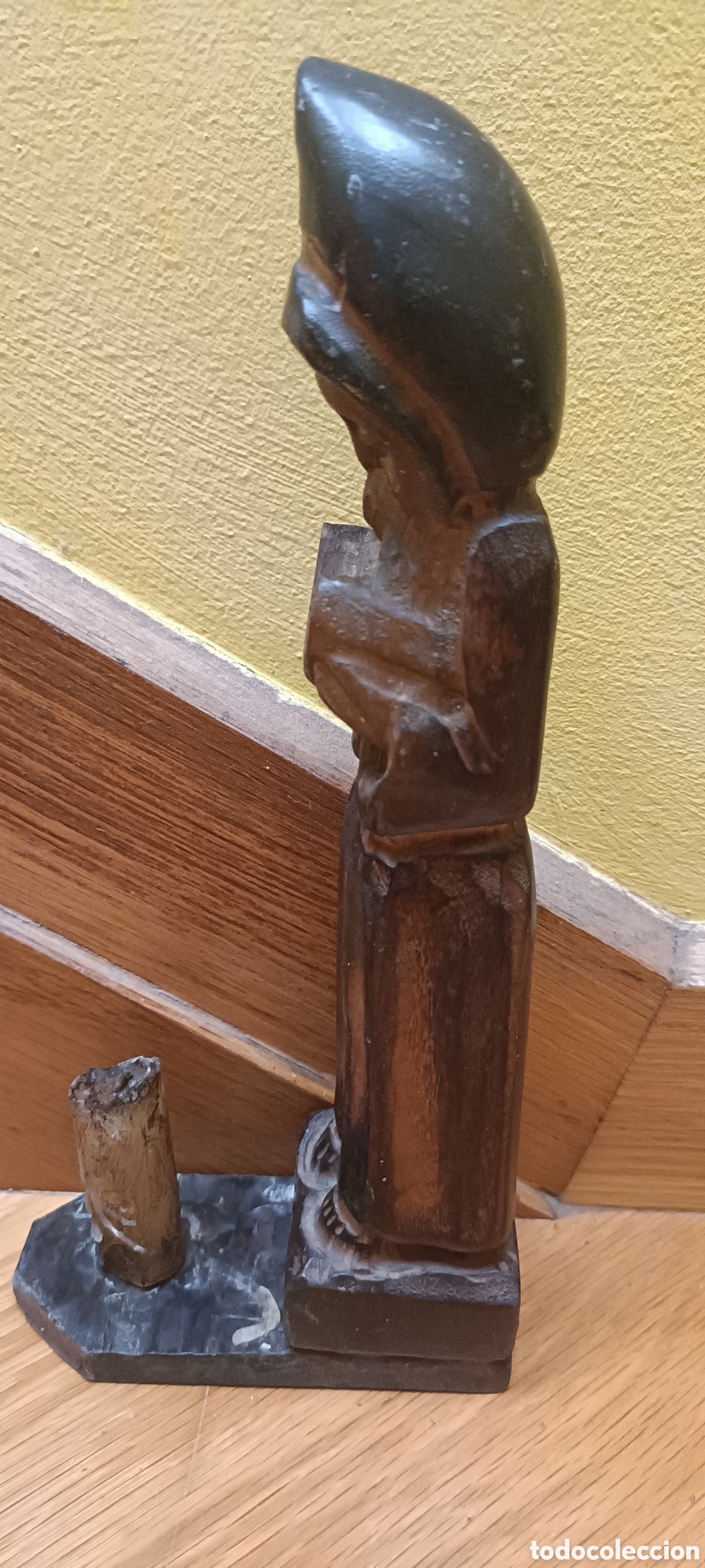 Arte: Frailecillo madera, con vela. - Foto 2