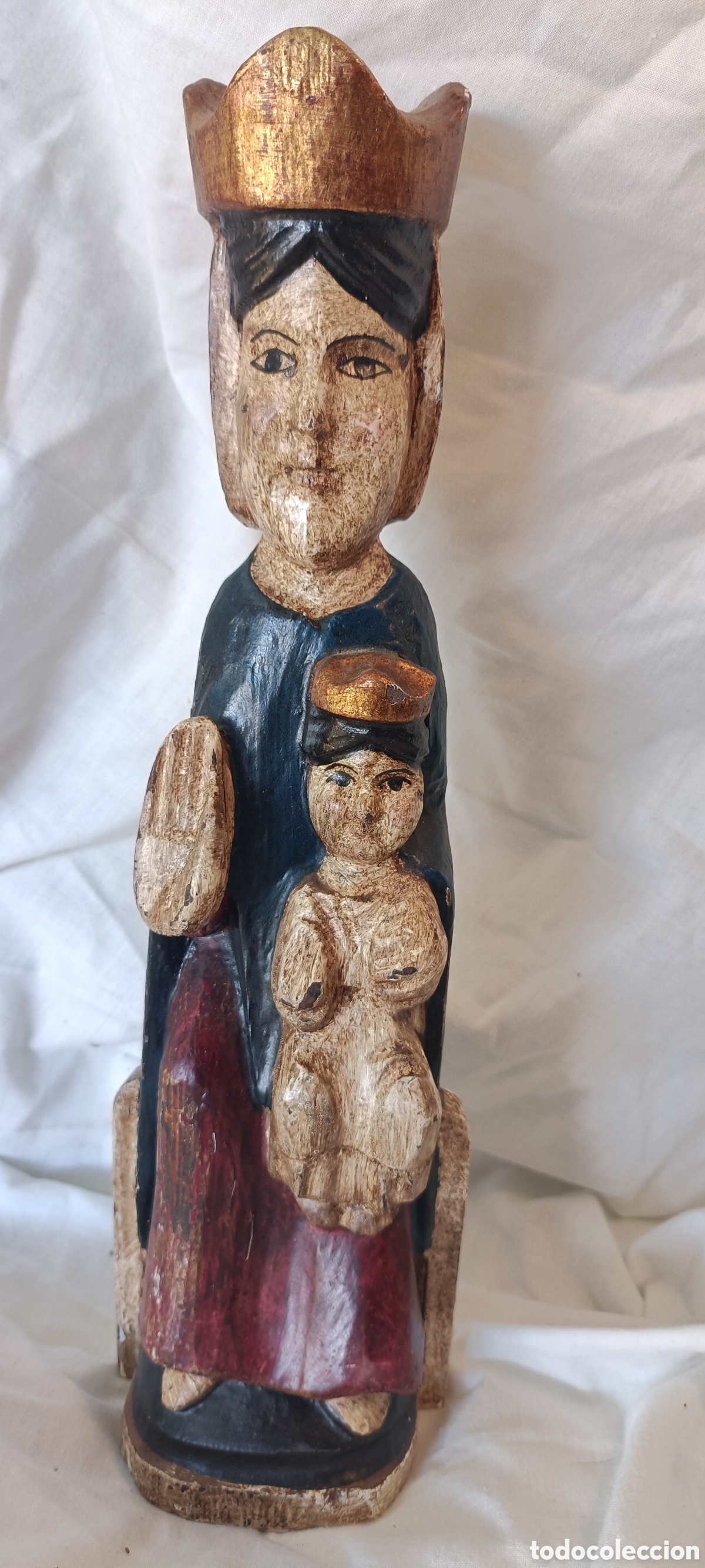 Kunst: Talla de madera policromada, Virgen con el ni&ntilde;o.