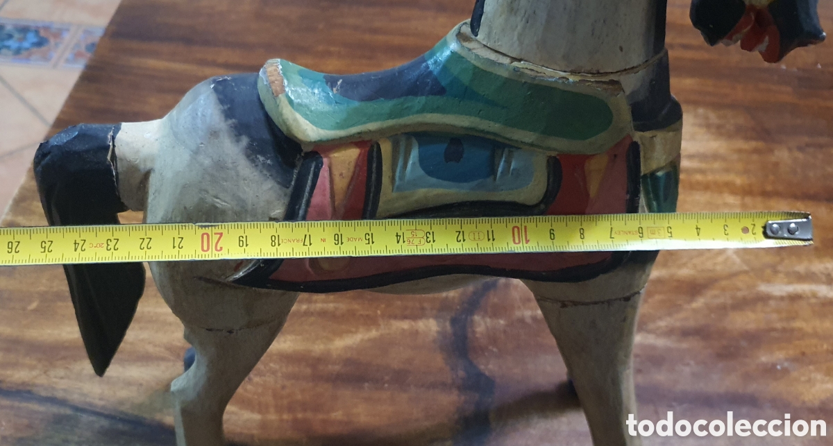 Arte: Caballo madera policromado - Foto 8
