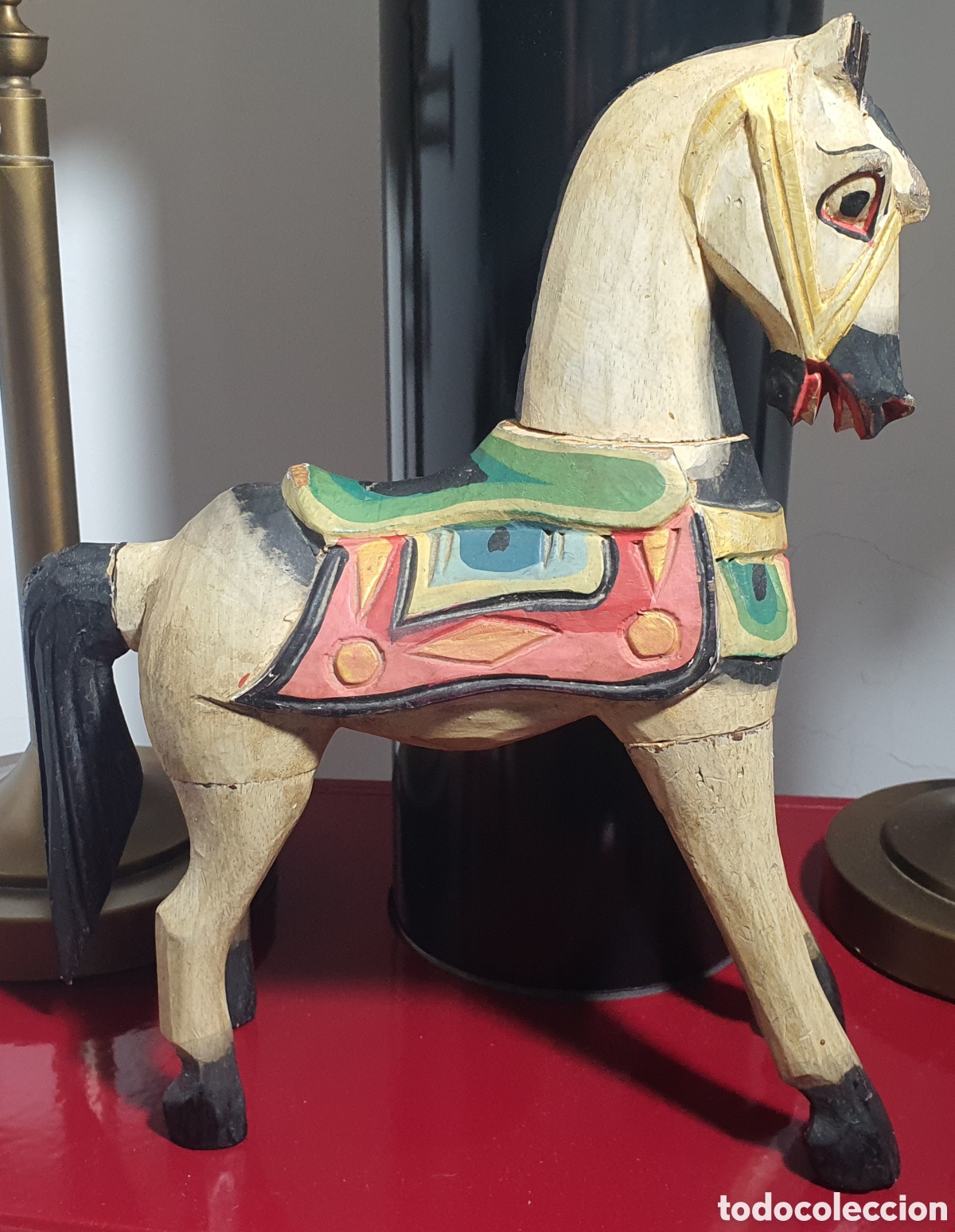 Arte: Caballo madera policromado - Foto 2