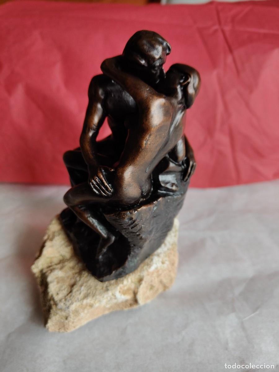 Arte: Rodin. El Beso. R&eacute;plica en bronce. - Foto 2