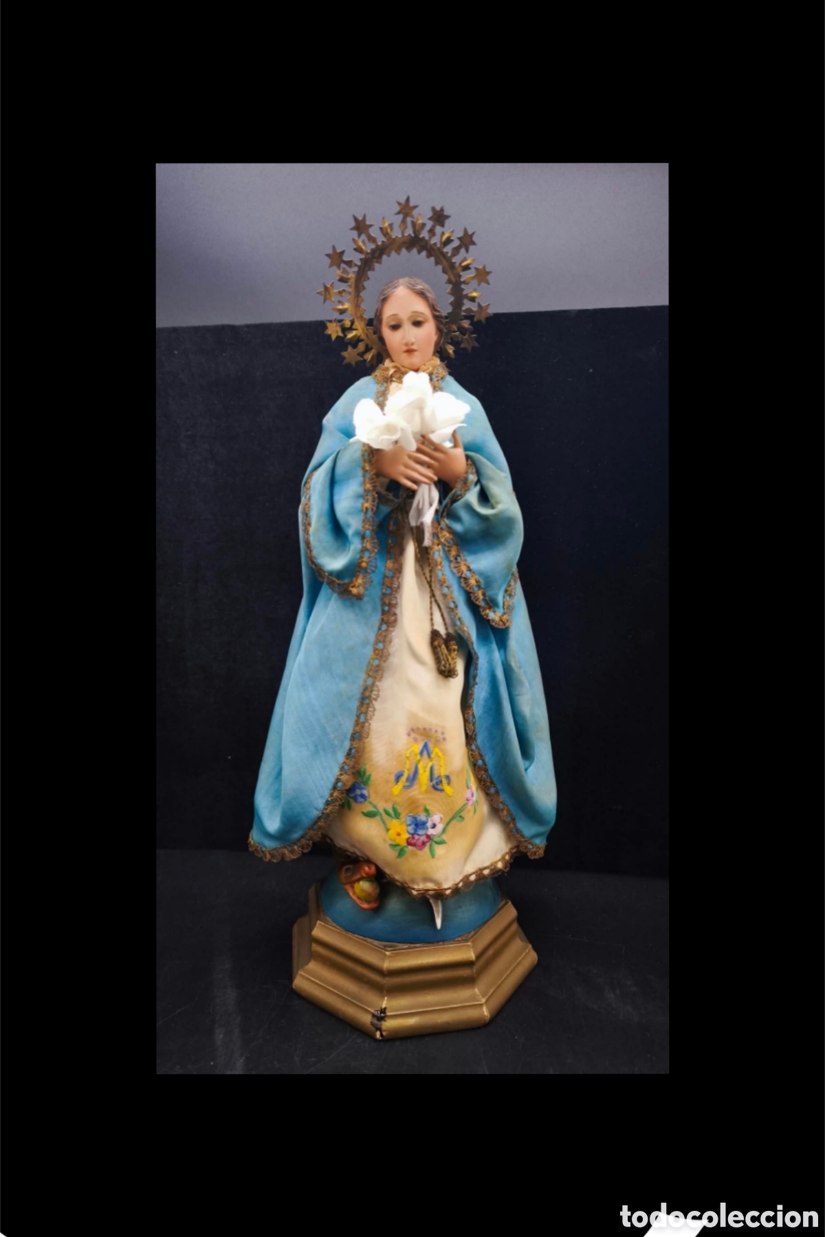 Arte: Virgen Pur&iacute;sima Cap y Pota en madera