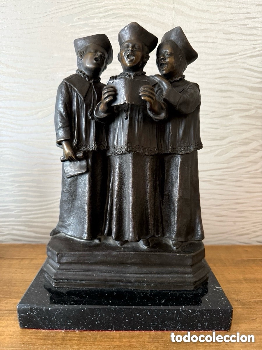 Arte: LARREA. MONAGUILLOS CANTANDO. BRONCE