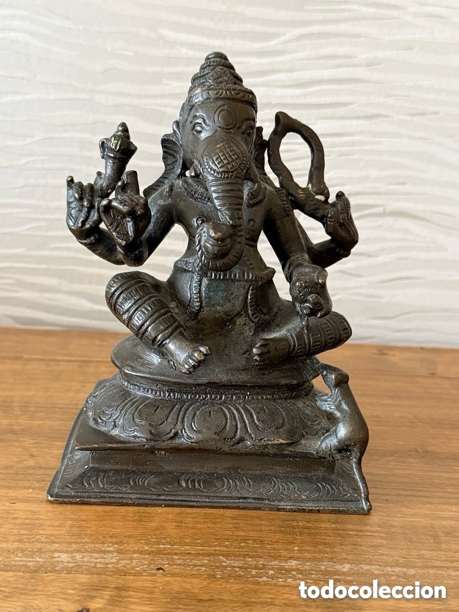 Arte: Escultura Bronce. DIOS HIND&Uacute;. GANESHA. siglo XIX