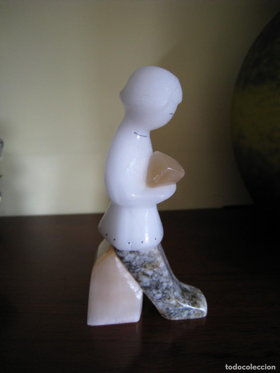 Arte: ANTIGUA ESCULTURA ART DECO MUY CURIOSA EN DIFERENTES PIEDRAS ALTURA 13 CMTS