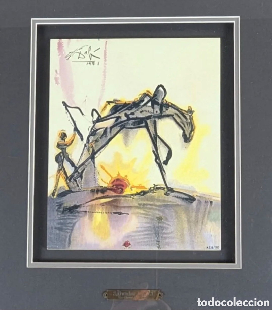 Arte: Azulejo de Salvador Dal&iacute; solo 490 ejemplares con certificado de autenticidad LE CHEVAL DE LABEUR